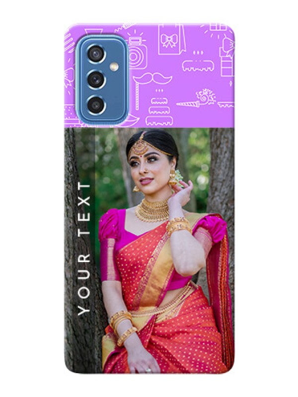 Custom Galaxy M52 5G Personalized Phone Cases: Birthday Icons Design