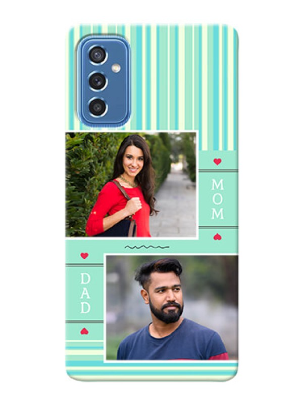 Custom Galaxy M52 5G custom mobile phone covers: Mom & Dad Pic Design