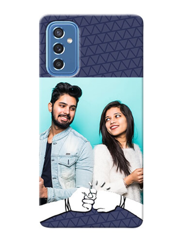Custom Galaxy M52 5G Mobile Covers Online with Best Friends Design 