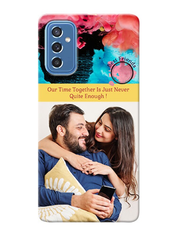 Custom Galaxy M52 5G Mobile Cases: Quote with Acrylic Painting Design