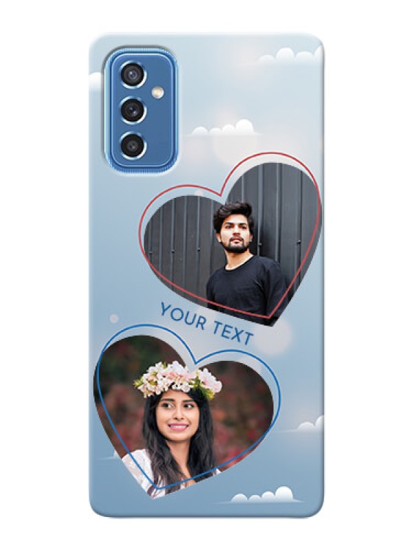 Custom Galaxy M52 5G Phone Cases: Blue Color Couple Design 
