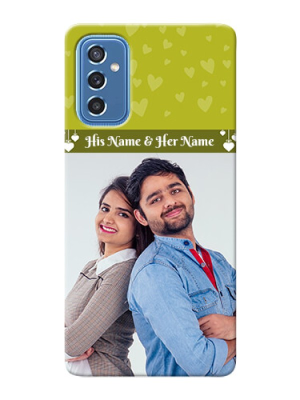 Custom Galaxy M52 5G custom mobile covers: You & Me Heart Design