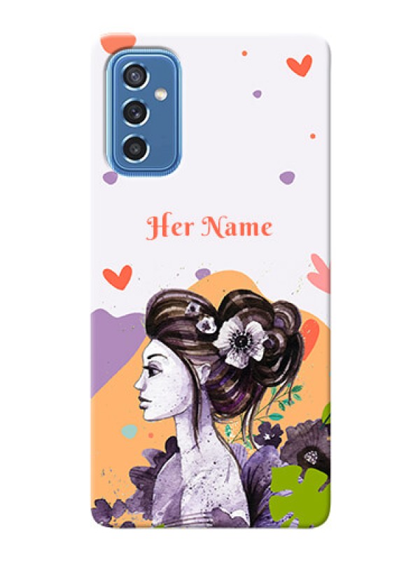 Custom Galaxy M52 5G Custom Mobile Case with Woman And Nature Design