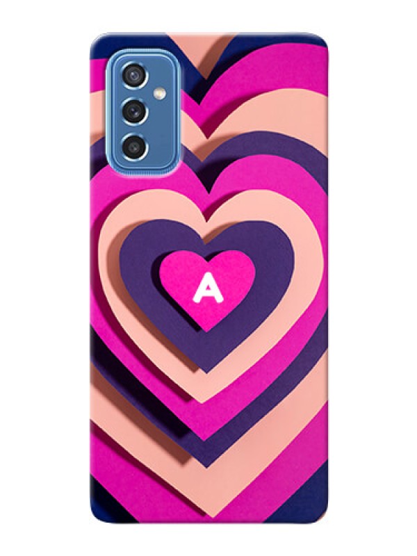 Custom Galaxy M52 5G Custom Mobile Case with Cute Heart Pattern Design