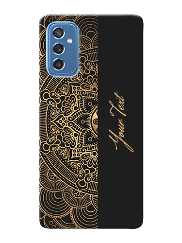 Custom Galaxy M52 5G Back Covers: Mandala art with custom text Design