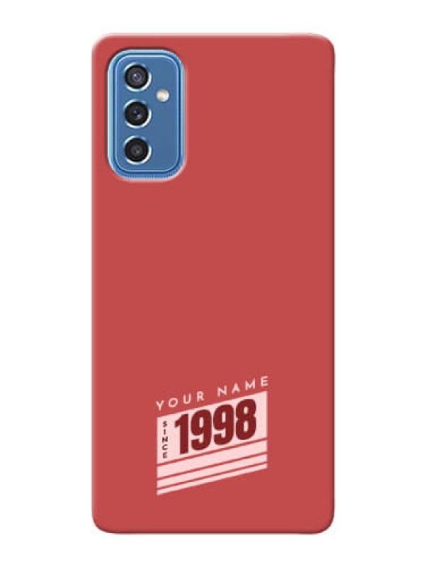 Custom Galaxy M52 5G Phone Back Covers: Red custom year of birth Design