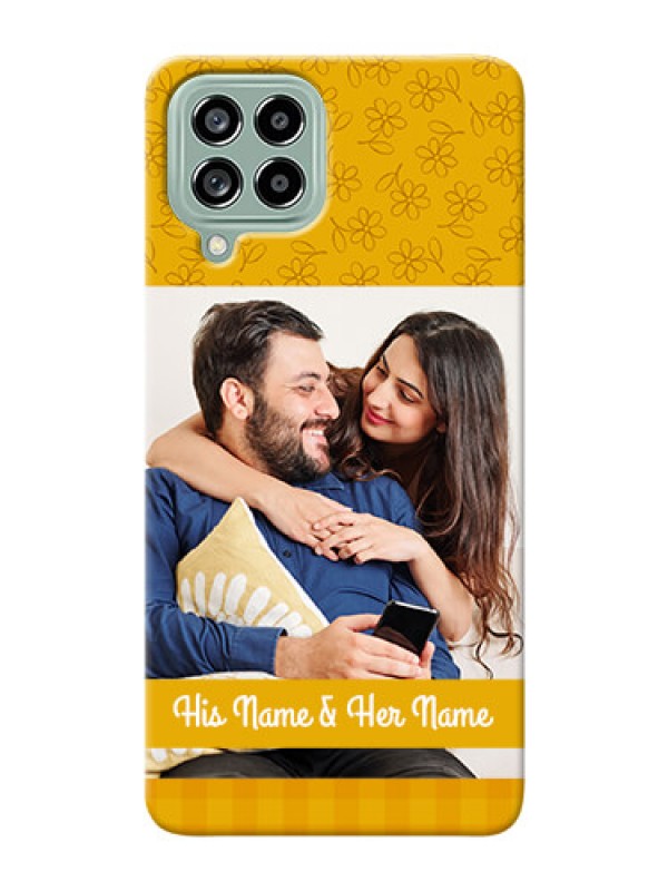 Custom Galaxy M53 5G mobile phone covers: Yellow Floral Design