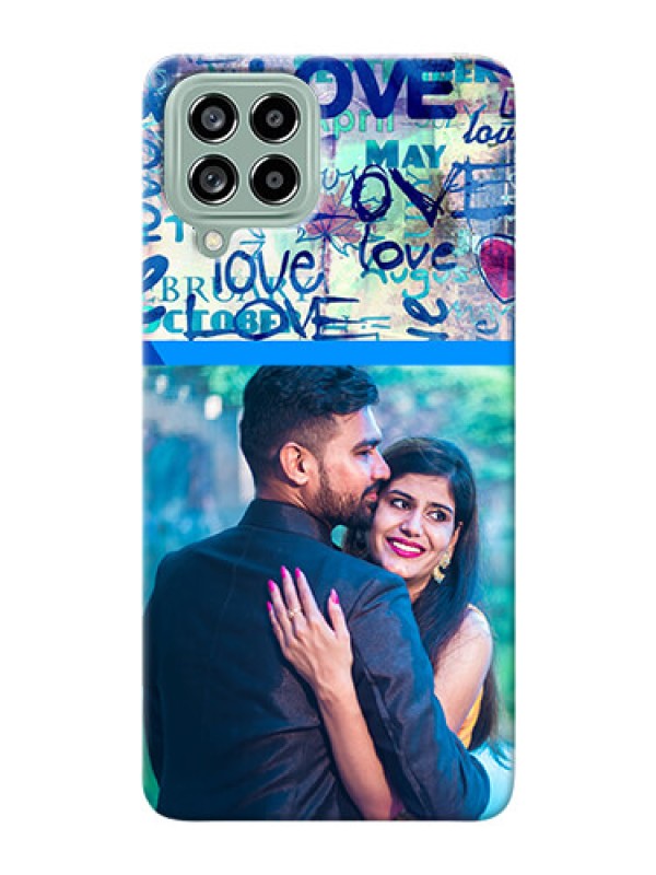 Custom Galaxy M53 5G Mobile Covers Online: Colorful Love Design