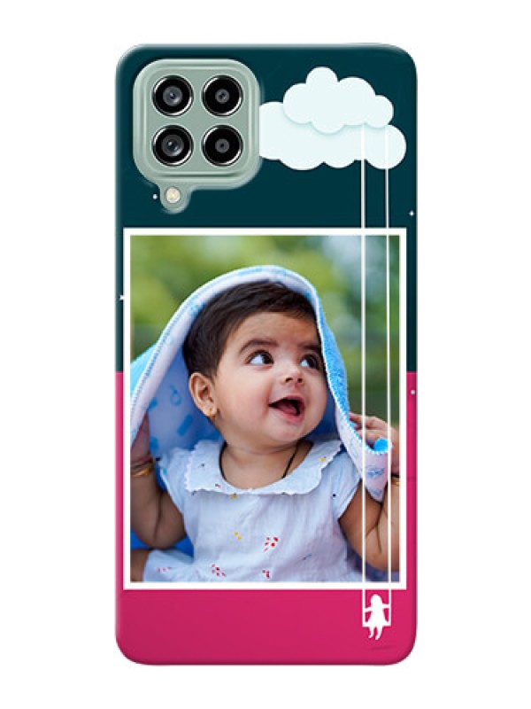 Custom Galaxy M53 5G custom phone covers: Cute Girl with Cloud Design