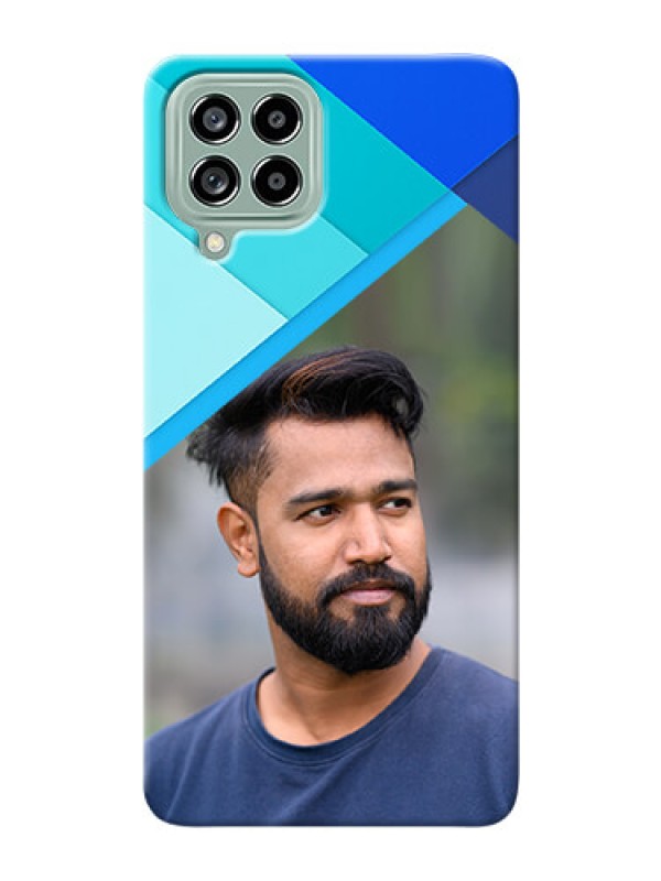 Custom Galaxy M53 5G Phone Cases Online: Blue Abstract Cover Design