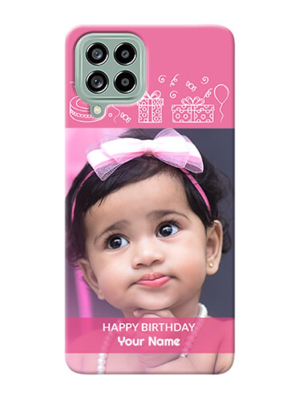 Custom Galaxy M53 5G Custom Mobile Cover with Birthday Line Art Design