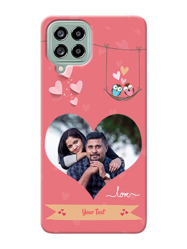 Custom Galaxy M53 5G custom phone covers: Peach Color Love Design 