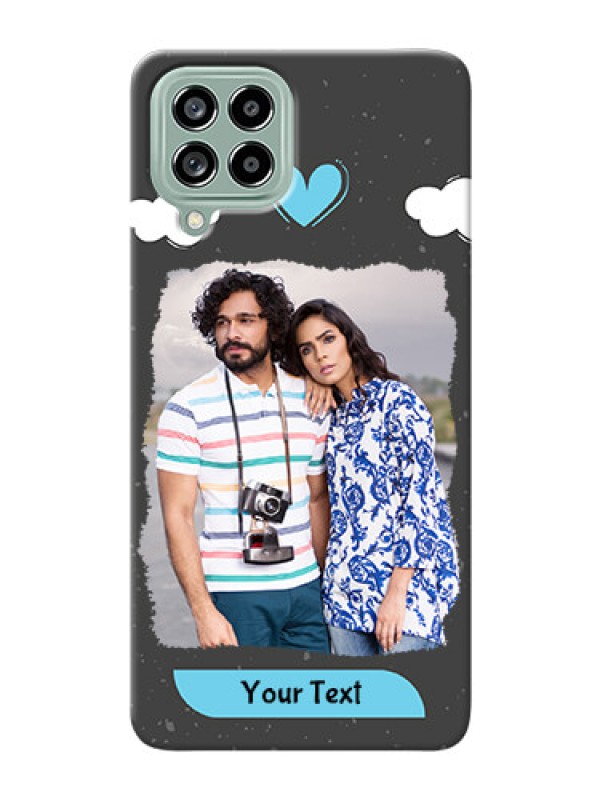 Custom Galaxy M53 5G Mobile Back Covers: splashes with love doodles Design