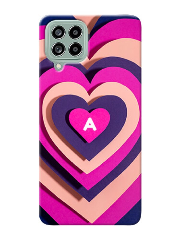 Custom Galaxy M53 5G Custom Mobile Case with Cute Heart Pattern Design