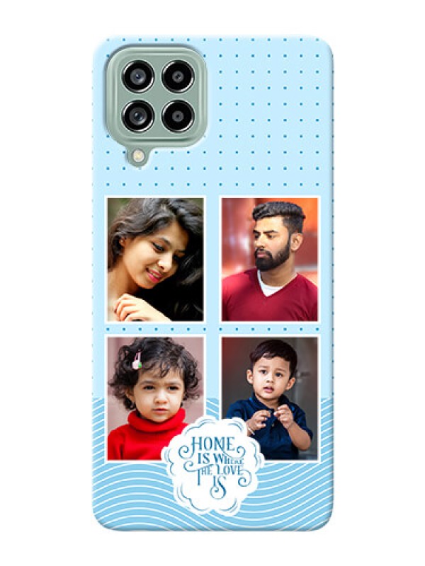 Custom Galaxy M53 5G Custom Phone Covers: Cute love quote with 4 pic upload Design