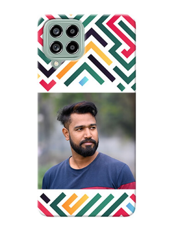 Custom Galaxy M53 5G Custom Mobile Case with Colorful Maze Pattern Design