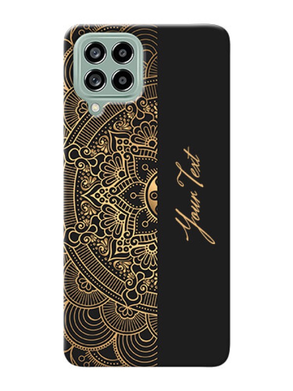 Custom Galaxy M53 5G Back Covers: Mandala art with custom text Design