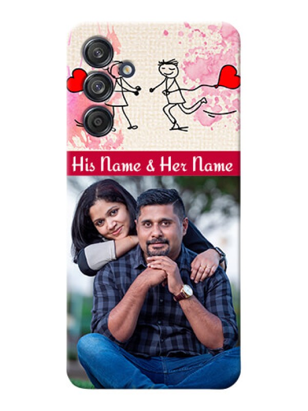 Custom Galaxy M55 5G phone back covers: You and Me Case Design