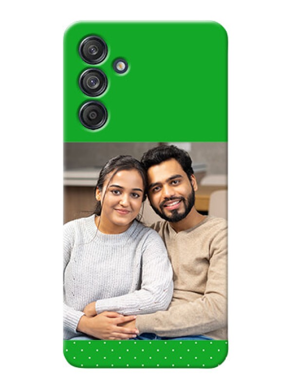 Custom Galaxy M55 5G Personalised mobile covers: Green Pattern Design