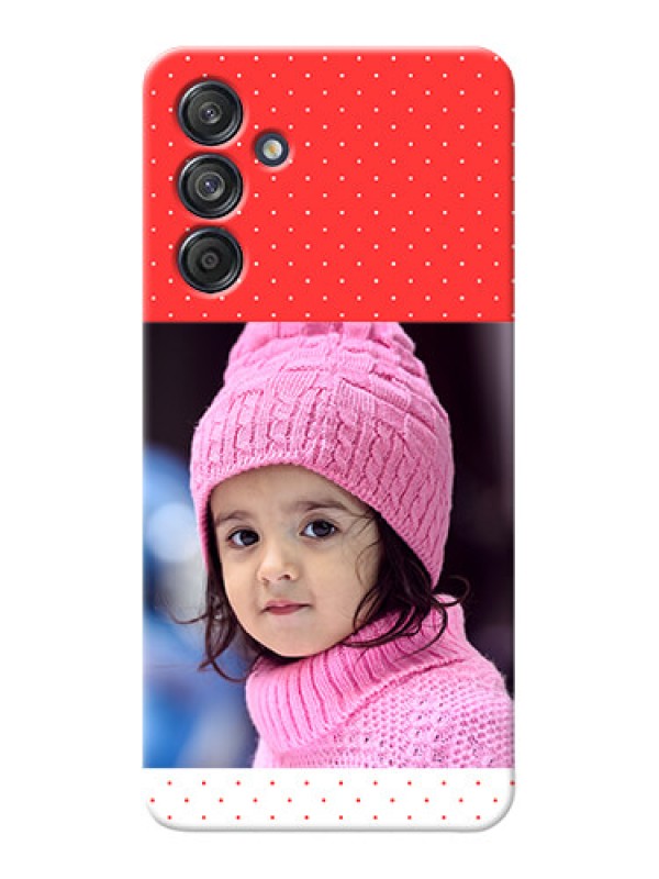 Custom Galaxy M55 5G personalised phone covers: Red Pattern Design