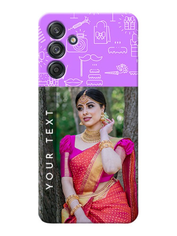 Custom Galaxy M55 5G Personalized Phone Cases: Birthday Icons Design