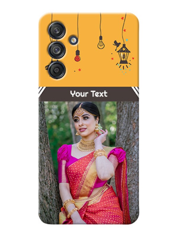 Custom Galaxy M55 5G custom back covers with Family Picture and Icons