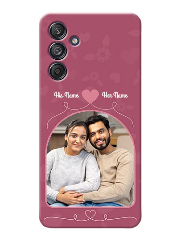 Custom Galaxy M55 5G mobile phone covers: Love Floral Design