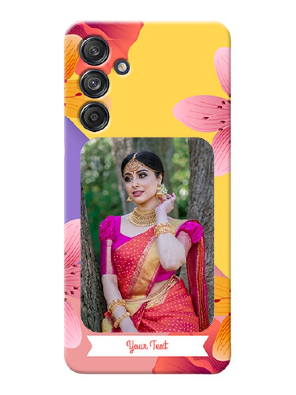 Custom Galaxy M55 5G Mobile Covers: 3 Image With Vintage Floral Design