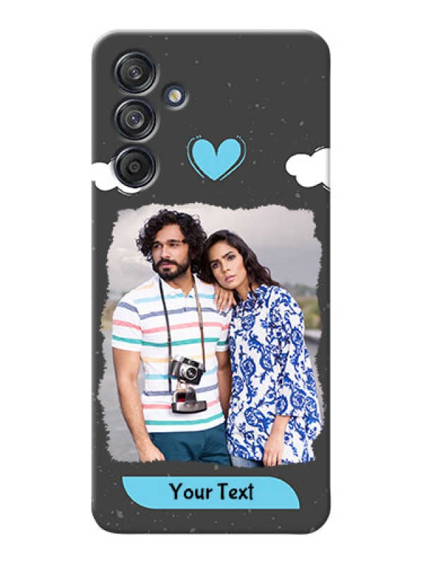 Custom Galaxy M55 5G Mobile Back Covers: splashes with love doodles Design