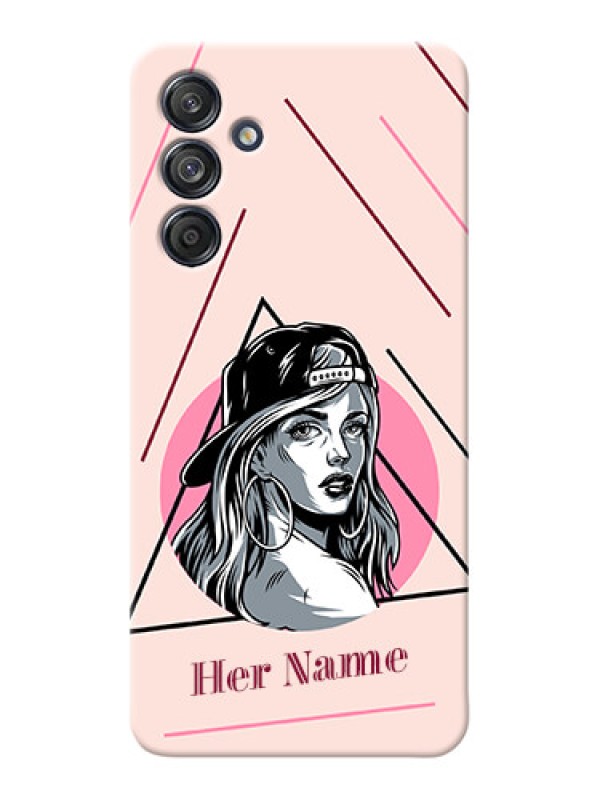 Custom Galaxy M55 5G Personalized Phone Case with Rockstar Girl Design