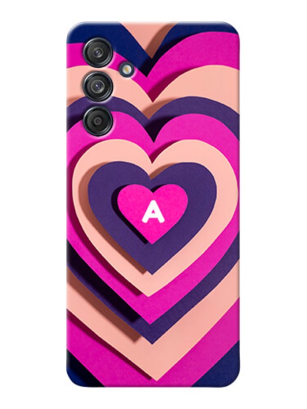 Custom Galaxy M55 5G Custom Mobile Case with Cute Heart Pattern Design