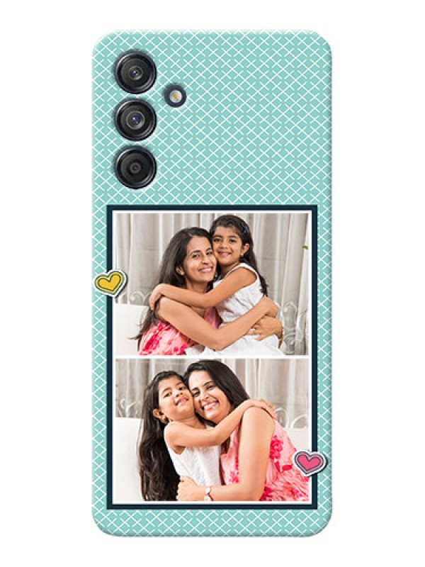 Custom Galaxy M55s 5G Custom Phone Cases: 2 Image Holder with Pattern Design