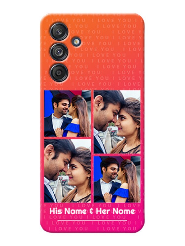 Custom Galaxy M55s 5G custom back covers: I Love You Pink Design