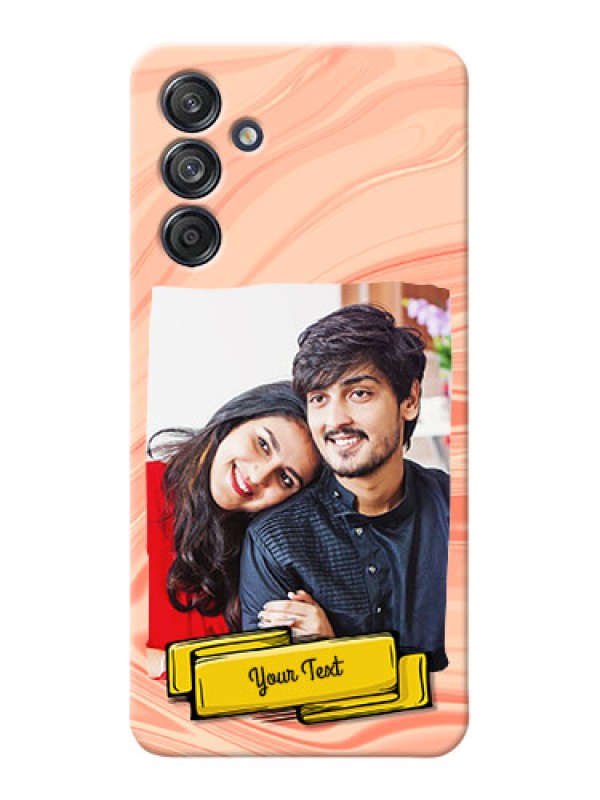 Custom Galaxy M55s 5G Customized Phone Cases: Marble Texture Design