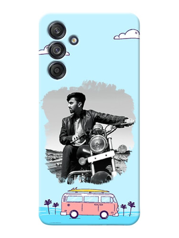 Custom Galaxy M55s 5G Mobile Covers Online: Travel And Adventure Design