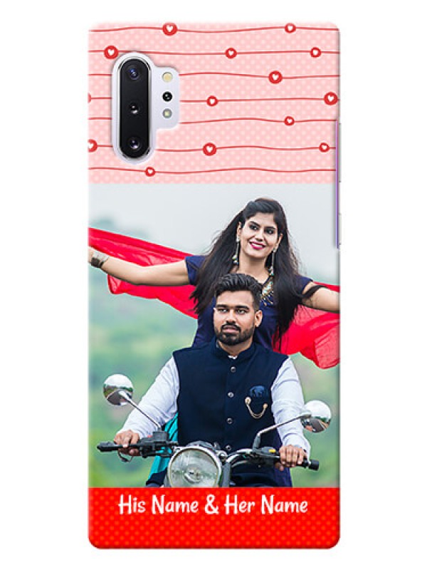 Custom Galaxy Note 10 Plus Custom Phone Cases: Red Pattern Case Design