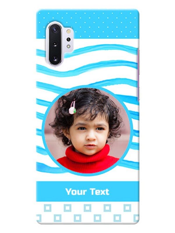 Custom Galaxy Note 10 Plus phone back covers: Simple Blue Case Design