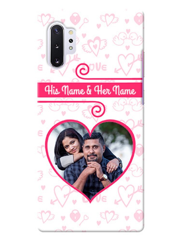 Custom Galaxy Note 10 Plus Personalized Phone Cases: Heart Shape Love Design