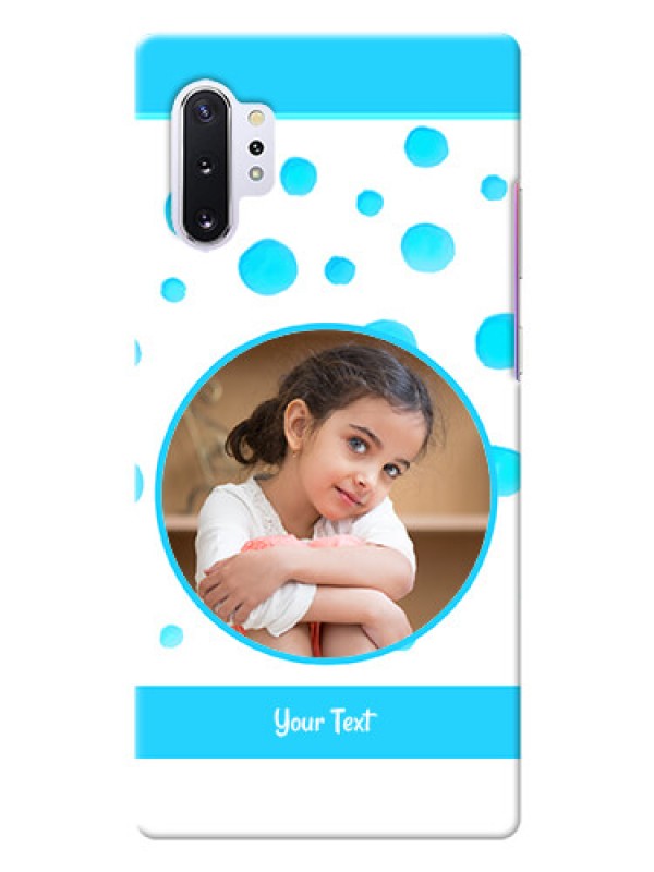Custom Galaxy Note 10 Plus Custom Phone Covers: Blue Bubbles Pattern Design