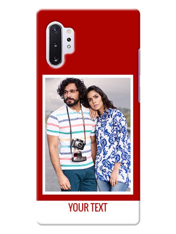 Custom Galaxy Note 10 Plus mobile phone covers: Simple Red Color Design