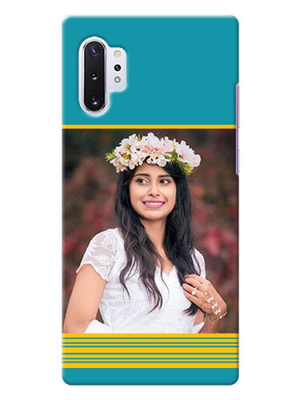 Custom Galaxy Note 10 Plus personalized phone covers: Yellow & Blue Design 