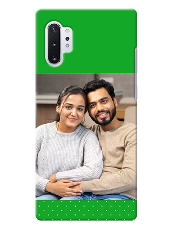 Custom Galaxy Note 10 Plus Personalised mobile covers: Green Pattern Design