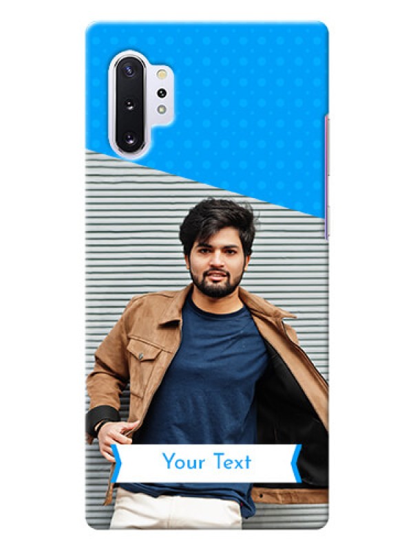 Custom Galaxy Note 10 Plus Personalized Mobile Covers: Simple Blue Color Design