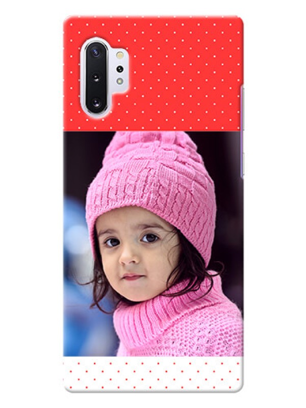 Custom Galaxy Note 10 Plus personalised phone covers: Red Pattern Design