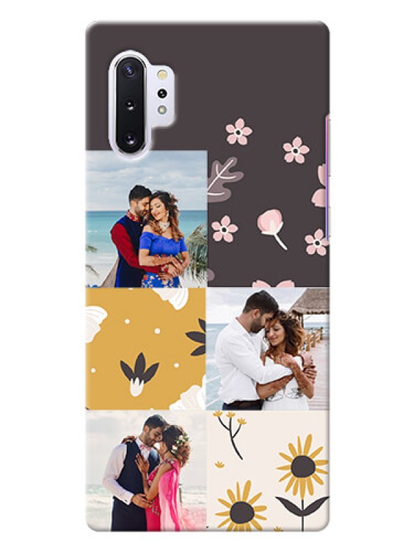 Custom Galaxy Note 10 Plus phone cases online: 3 Images with Floral Design