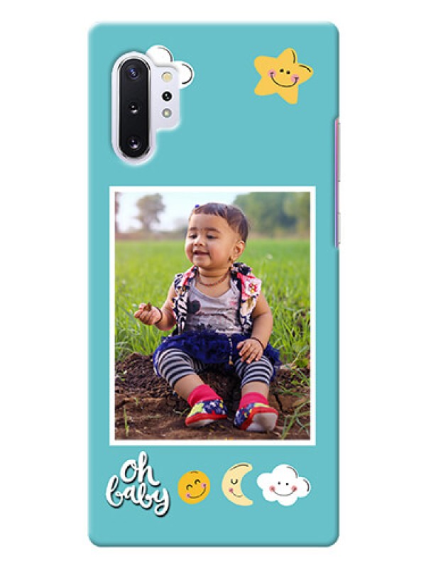 Custom Galaxy Note 10 Plus Personalised Phone Cases: Smiley Kids Stars Design