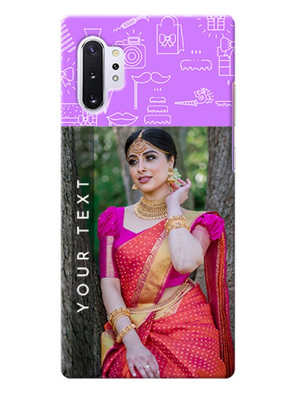 Custom Galaxy Note 10 Plus Personalized Phone Cases: Birthday Icons Design