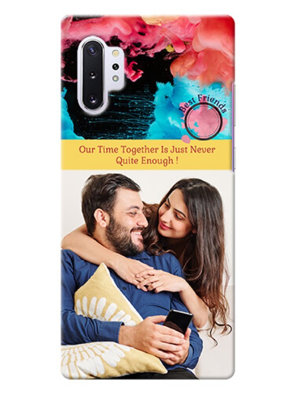 Custom Galaxy Note 10 Plus Mobile Cases: Quote with Acrylic Painting Design