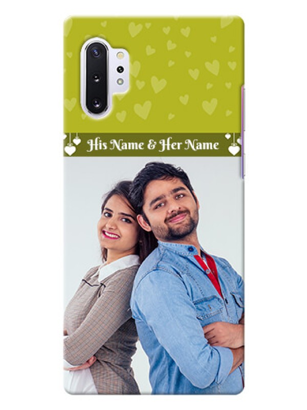 Custom Galaxy Note 10 Plus custom mobile covers: You & Me Heart Design