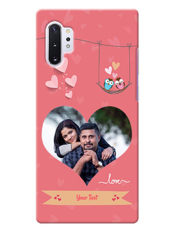 Custom Galaxy Note 10 Plus custom phone covers: Peach Color Love Design 